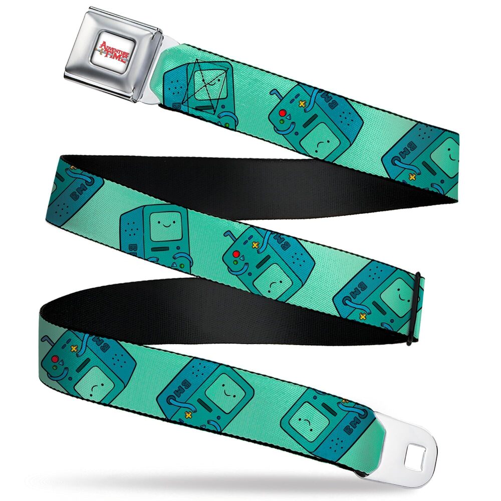5172 Adventure Time Belt, Seatbelt Buckle Belt, Adventure Time Bmo Pose